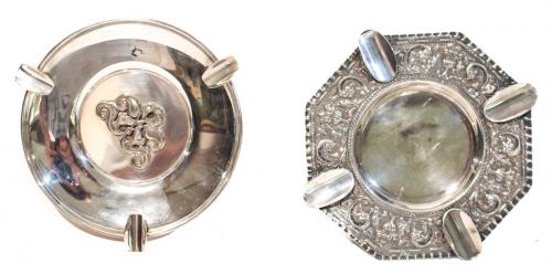 DOS CENICEROS EN PLATA