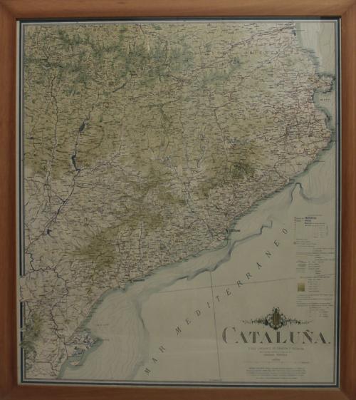 MAPA DE CATALUÑA CIRCA 1890