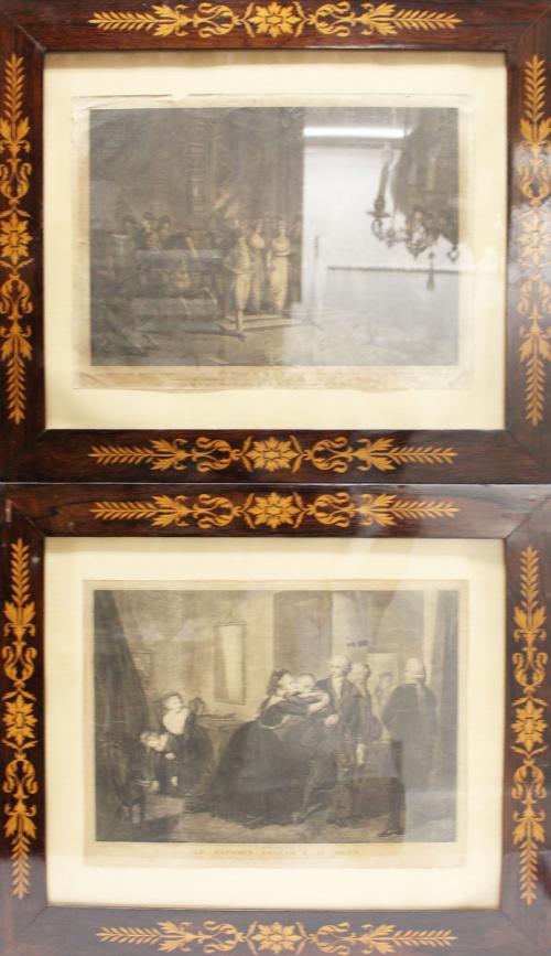 PAREJA DE GRABADOS FRANCESES DEL SIGLO XIX