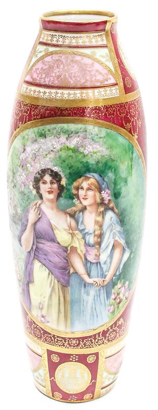 JARRON EN PORCELANA DE VIENA
