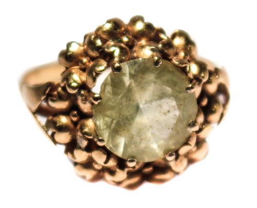 ANILLO AÑOS 40 CON CITRINO