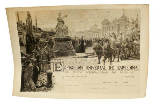 DIPLOMA DE LA EXPOSICIÓN UNIVERSAL DE 1888