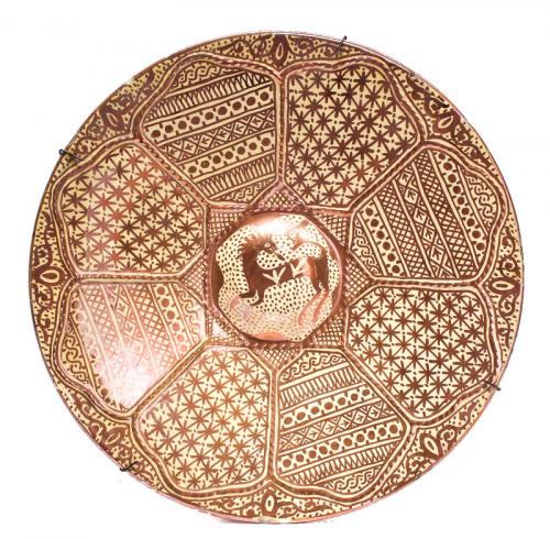 PLATO EN CERÁMICA DE REFLEJOS