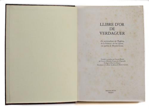 "LLIBRE D'OR DE VERDAGUER"
