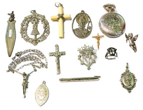 LOTE DE COLGANTES EN PLATA