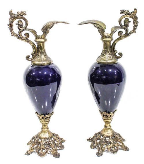 PAREJA DE JARRAS DE FLES. DEL S.XIX