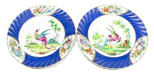 PAREJA DE PLATOS EN PORCELANA