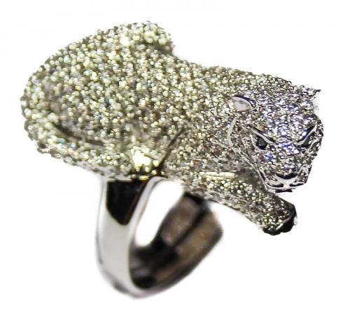 SORTIJA PLATA PANTERA