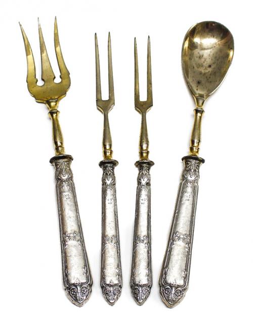 CONJUNTO DE CUBIERTOS DE SERVICIO CIRCA 1900