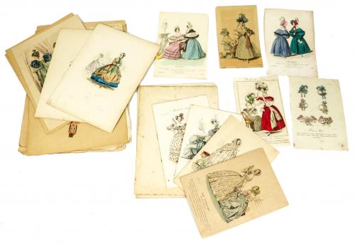 GRAN LOTE DE LAMINAS DE MODA DEL S.XIX Y PRIMERA MITAD S.XX