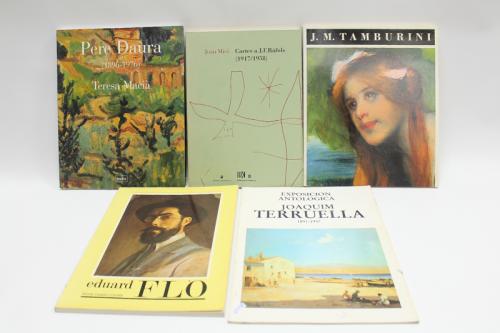 CINCO LIBROS Y CATÁLOGOS DE PINTURA CATALANA