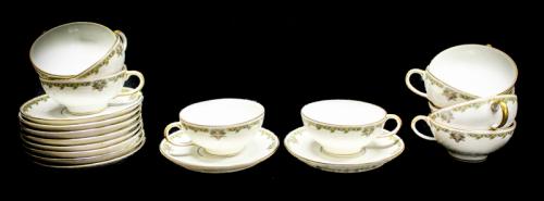 CONJUNTO DE TAZAS DE TÉ DE LIMOGES