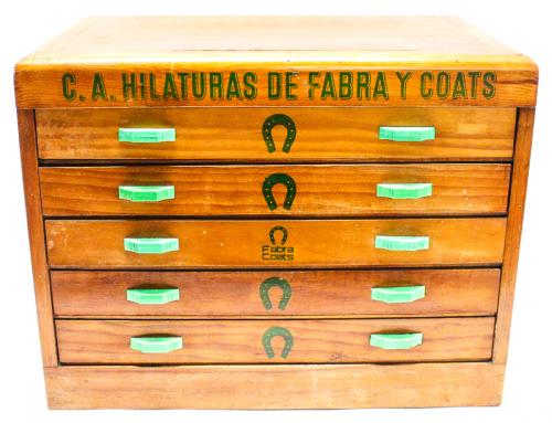 CAJA PARA HILATURAS  DE FABRA I COATS. AÑOS 30