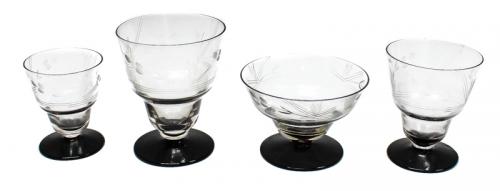 CONJUNTO DE CRISTALERÍA ART DECÓ