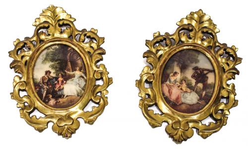 PAREJA DE PEQUEÑAS CORNUCOPIAS