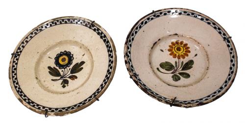 DOS PLATOS CATALANES DE "BANYOLES" CIRCA 1800