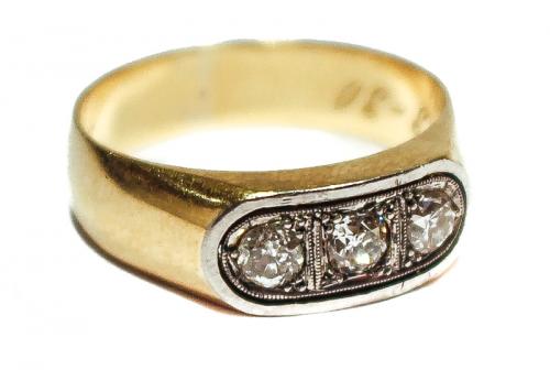 SORTIJA ORO Y DIAMANTES PPS.XX
