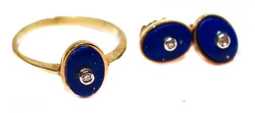 CONJUNTO SORTIJA Y PENDIENTES ORO