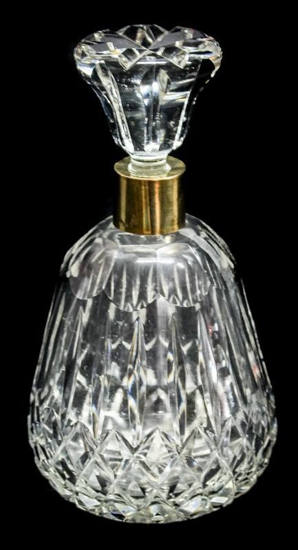 BOTELLA DE CRISTAL CON EMBOCADURA DE PLATA