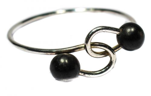 PULSERA DE PLATA Y ÉBANO