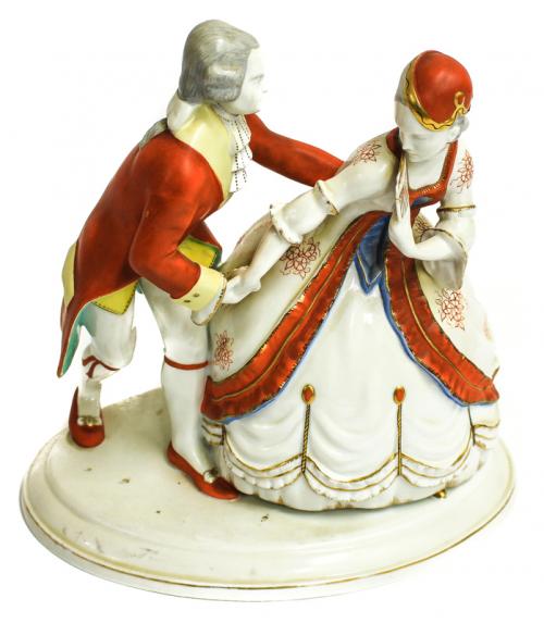 GRUPO EN PORCELANA ALEMANA DE LOS AÑOS TREINTA