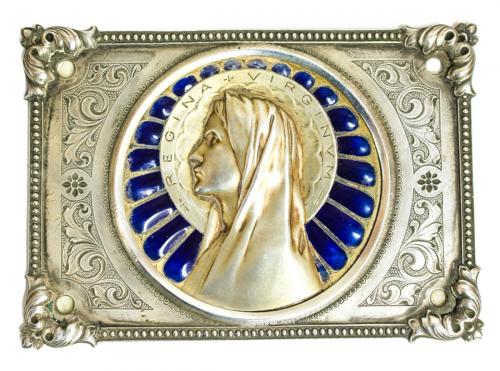 MEDALLA EN PLATA Y ESMALTE. PRINCIPIOS DEL SIGLO XX