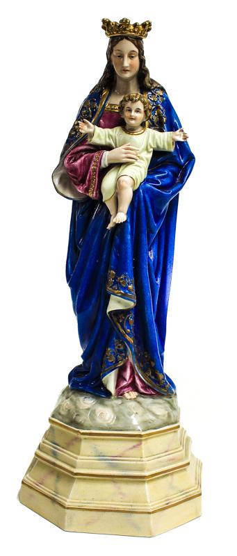"VIRGEN CON EL NIÑO" EN PORCELANA