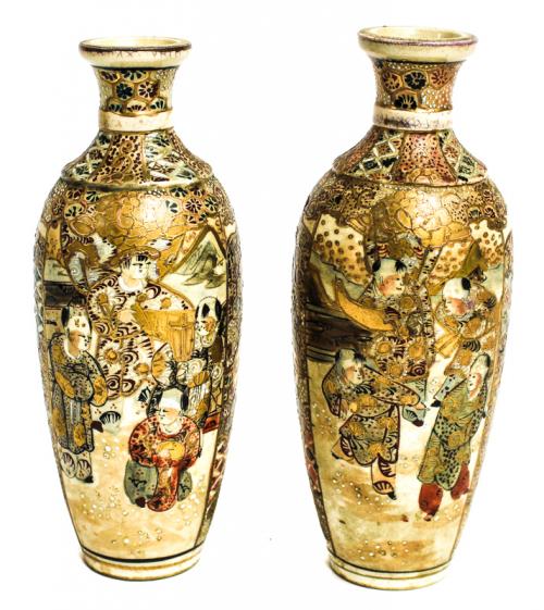 PAREJA DE JARRONES SATSUMA