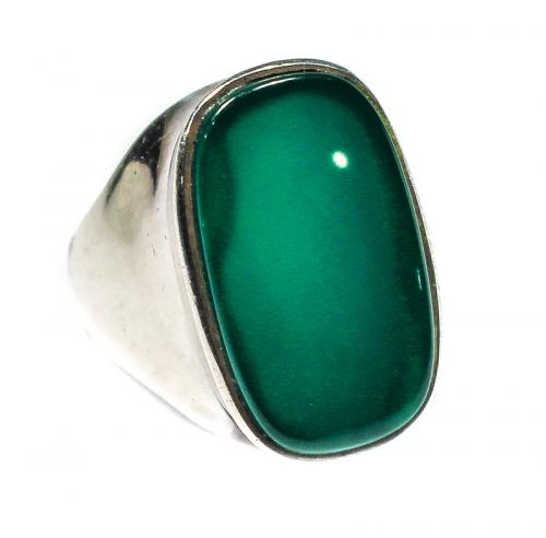 ANILLO DE PLATA CON CRISOPASA