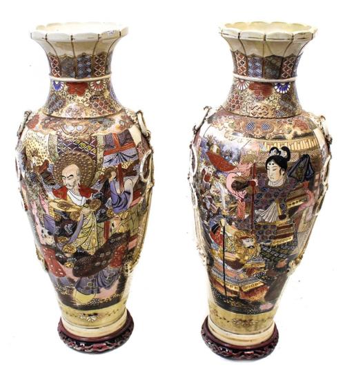 PAREJA DE JARRONES "SATSUMA"