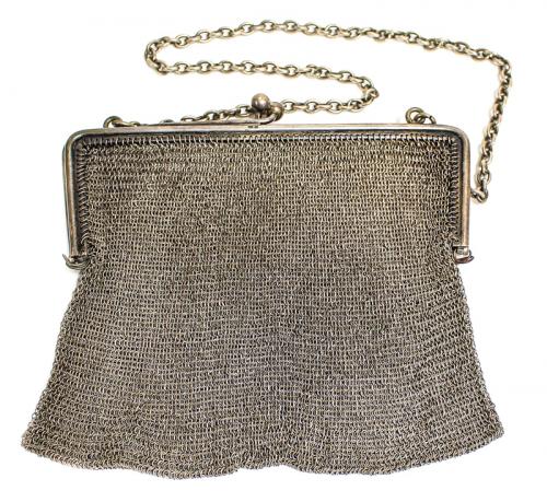 BOLSO DE MALLA DE PLATA