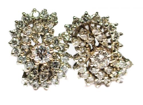 PENDIENTES CON BRILLANTES, AÑOS 60-70