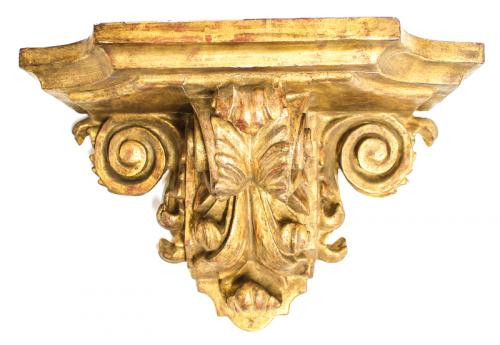 MÉNSULA EN MADERA SOBREDORADA. SIGLO XIX