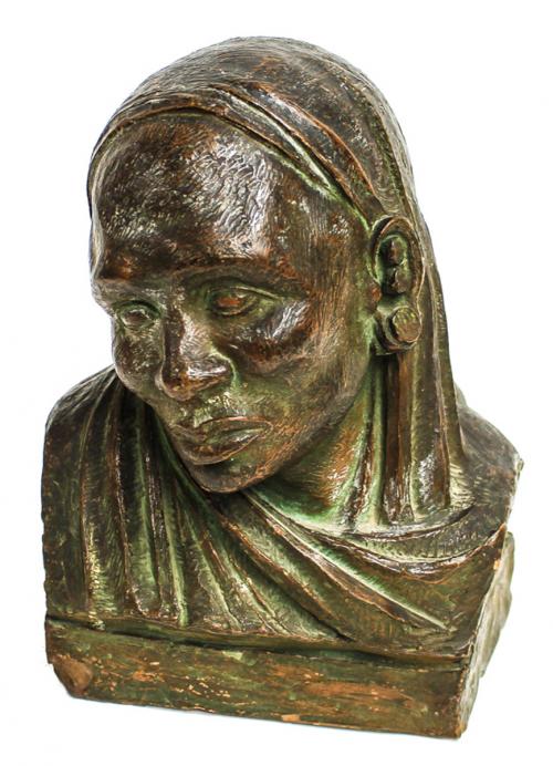 BUSTO EN TERRACOTA "MUJER AFRICANA"