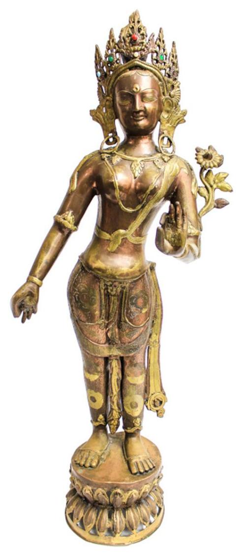 FIGURA ORIENTAL EN BRONCE "DIOSA"