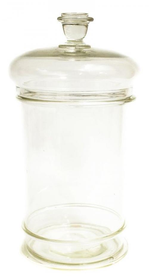 GRAN TARRO DE FARMACIA EN CRISTAL. PPS. S. XX