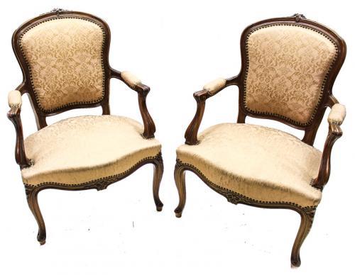 PAREJA DE SILLONES CON APOYABRAZOS