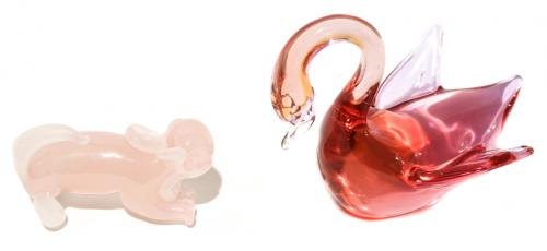 DOS FIGURAS EN CRISTAL DE MURANO