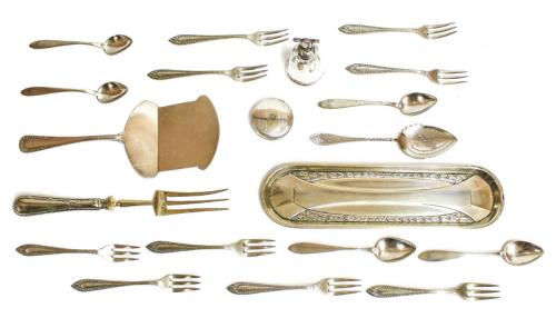 GRAN LOTE VARIADO EN METAL PLATEADO