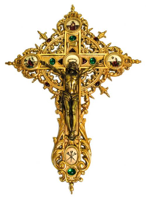 GRAN CRUCIFIJO EN BRONCE