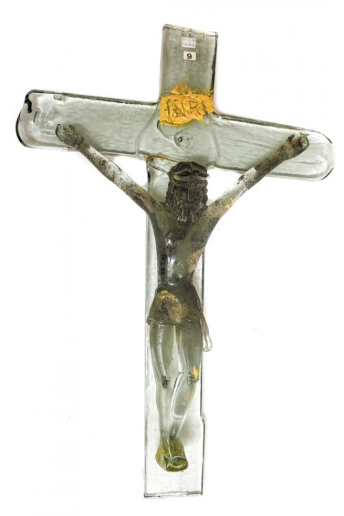 CRISTO CRUCIFICADO EN CRISTAL