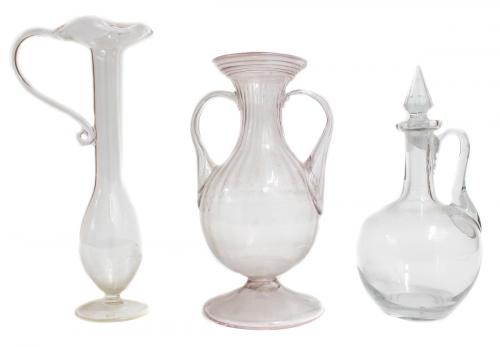 TRES PIEZAS EN CRISTAL