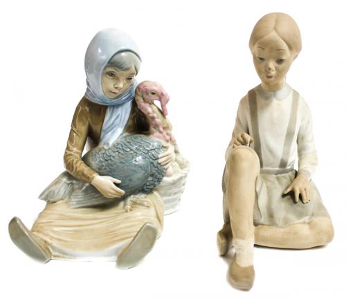 DOS FIGURAS EN PORCELANA LLADRÓ