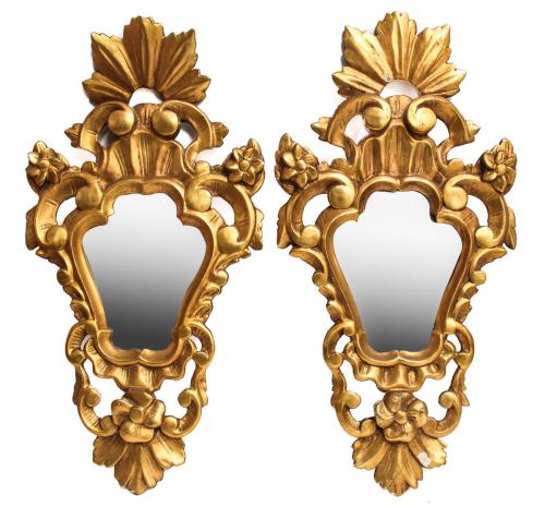 PAREJA DE CORNUCOPIAS DE PARED. MEDIADOS DEL SIGLO XX