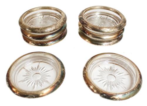 CONJUNTO DE POSAVASOS EN CRISTAL