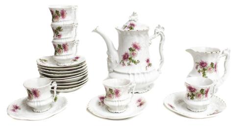 JUEGO DE CAFÉ EN PORCELANA FRANCESA