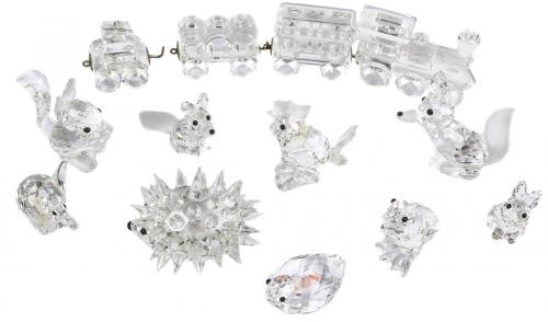 LOTE DE FIGURAS DE CRISTAL TALLADO