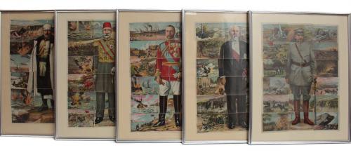 CINCO COLECCIONES DE CROMOS ENMARCADAS