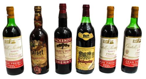 SEIS BOTELLAS DE VINO