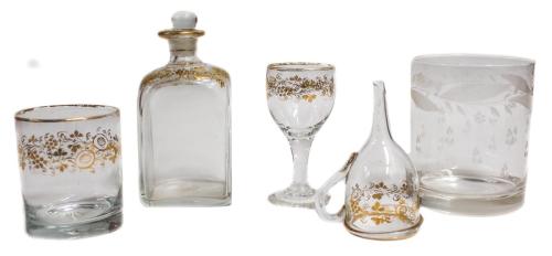 LOTE DE PIEZAS EN CRISTAL DE LA GRANJA